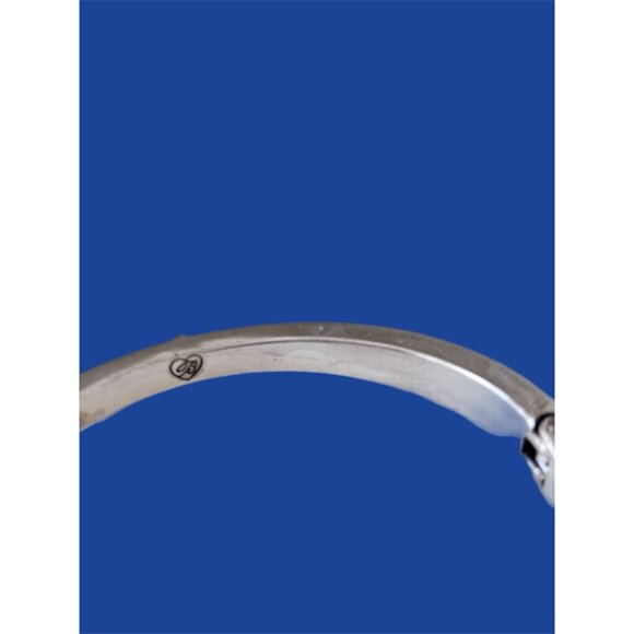 Brighton Morena Silver Swarovski Crystal Filigree Hinged Cuff Bracelet - Picture 4 of 6